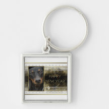 New Year - Golden Elegance - Dachshund Winston Key Chains