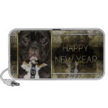 New Year - Golden Elegance - French Bulldog - Teal Travelling Speakers
