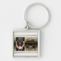 New Year - Golden Elegance - German Shepherd Kuno Key Chain