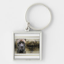 New Year - Golden Elegance - Mastiff - Cyclone Key Chain