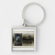 New Year - Golden Elegance - Newfoundland Keychain