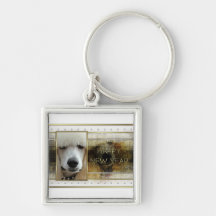 New Year - Golden Elegance - Poodle Apricot Keychains