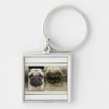 New Year - Golden Elegance - Pug Keychains