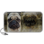 New Year - Golden Elegance - Pug Mini Speakers