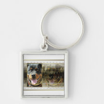 New Year - Golden Elegance - Rottweiler SambaParTi Key Chain
