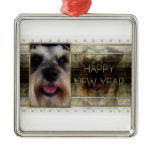 New Year - Golden Elegance - Schnauzer Ornaments