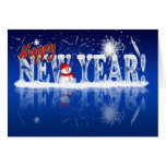 New Year Greeting Card - Happy New Year In Ice Eff