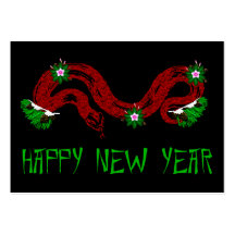 New Year Snake Business Cards