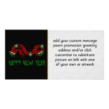 New Year Snake Custom Photo Card