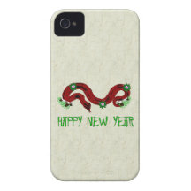New Year Snake iPhone 4 Case-Mate Cases