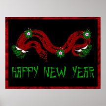 New Year Snake Posters