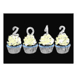 New year's 2012 cupcake invitation
