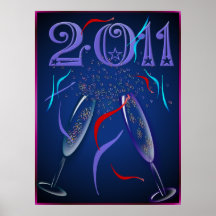 New Years Champaign Poster