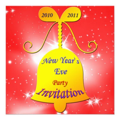 New Year's Eve Bell Invitation