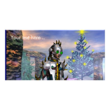 NEW YEAR'S EVE OF A CYBORG PHOTO GREETING CARD