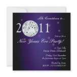 New Years Eve Party Disco Ball Custom Invitation