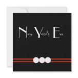New Years Eve Party in Black and White Personalized Invitations