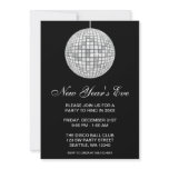 New Years Eve Party Silver Disco Ball invitations