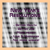 New Year's Resolutions Abstract black white Poster posters