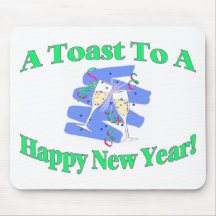 New Year's Toast Mouse Mat