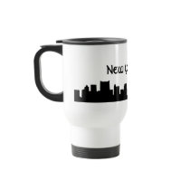 new york all black coffee mug