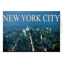 New York at night Cards