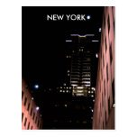 New york at night post card