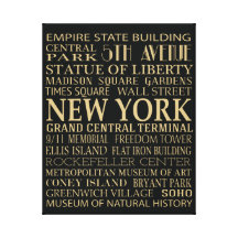 New York Attractions Canvas Print