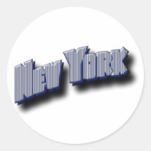 New York Banner Text Sticker