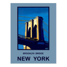 New York Brooklyn Bridge Postcard