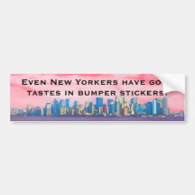 New York Bumper Taste Bumper Sticker