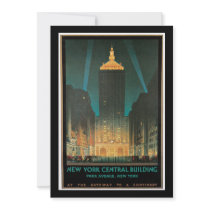 New York Central Building, February 1930 Custom Announcement