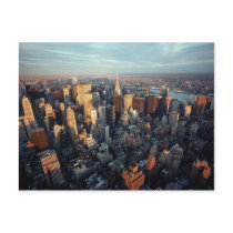 New York City Aerial View Chrysler Building Spire Post Card