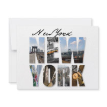 New York City Graphical Tourism Montage Custom Announcement