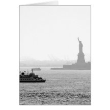 New York City Harbour - Statue of Liberty Greeting Cards