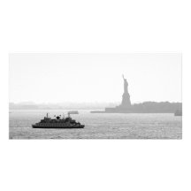 New York City Harbour - Statue of Liberty Custom Photo Card