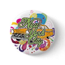 New York City Mash-Up Pinback Button