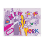 New York City NYC ~ Famous Tourist Sights postcards