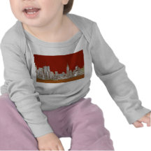 New York city red sepia T-shirts