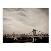 New York City Skyline and Manhattan Bridge Postcards