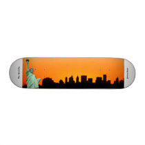 New York City Skyline and The Statue of Liberty Skateboard Deck