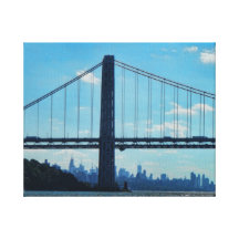 New York City skyline, George Washington Bridge Canvas Prints