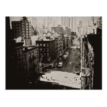 New York City Street From Above Post Cards