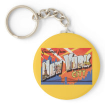 New York City Vintage Travel Key Chains