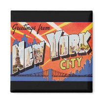 New York City Vintage Travel Refrigerator Magnets