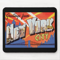 New York City Vintage Travel Mousepads
