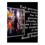 NEW YORK CITY W/ REAGAN QUOTE - GENERATIONS POSTCARDS