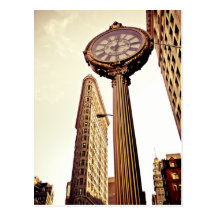 New York - Flatiron Building and Clock Post Cards