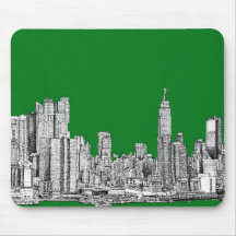 New York green drawing Mouse Pad