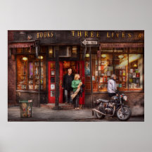 New York - Greenwich Village - Three Lives Books Print